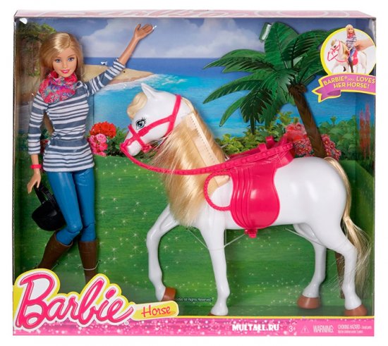 Куклы барби с благородной лошадкой